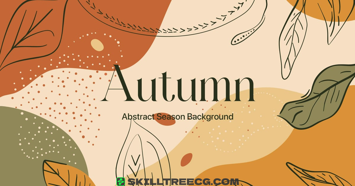 Abstract Autumn Leaves Background（021349）-技能树